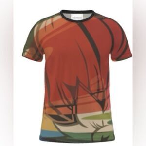 Flower print short sleeve size medium